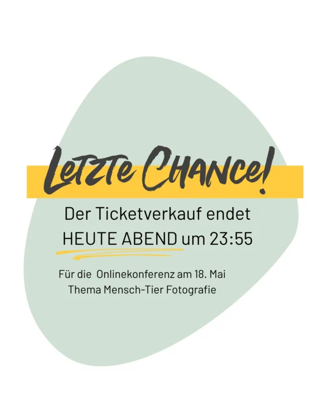 Friendly reminder😉 

#onlinekonferenz #mutigvoran #tierfotografiebusiness